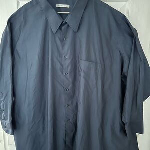 Geoffrey Beene Dark Blue Casual Button-Down Shirt